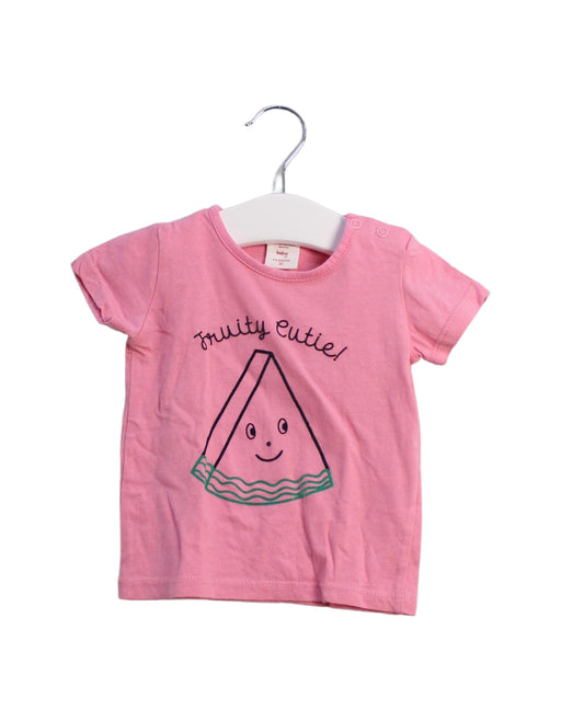 A Pink Short Sleeve T Shirts from Seed in size 3-6M for girl. (Front View)
