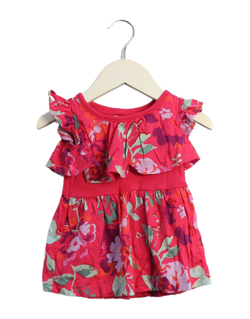 A Pink Sleeveless Dresses from Tea in size 3-6M for girl. (Front View)