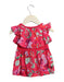 A Pink Sleeveless Dresses from Tea in size 3-6M for girl. (Back View)