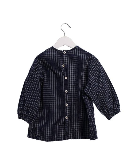 A Navy Long Sleeve Tops from Jacadi in size 2T for boy. (Back View)