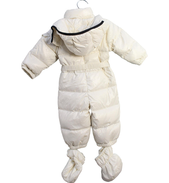 A Ivory Snowsuits from Moncler in size 6-12M for neutral. (Back View)
