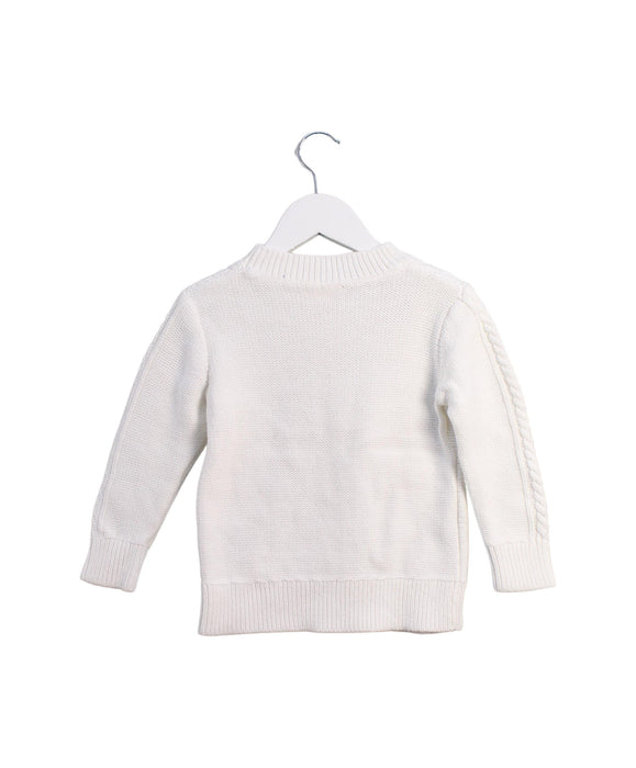 A White Knit Sweaters from Crewcuts in size 3T for girl. (Back View)