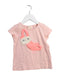 A Pink Short Sleeve Tops from Momonittu in size 2T for girl. (Front View)