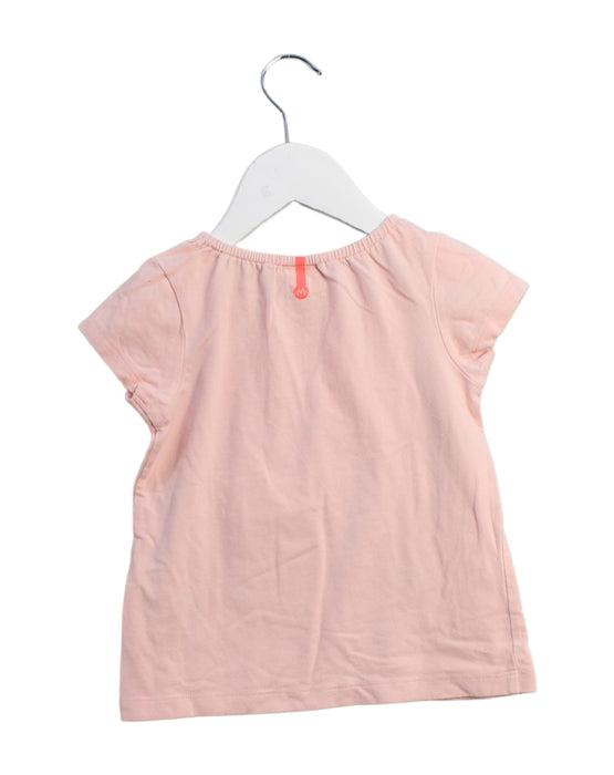 A Pink Short Sleeve Tops from Momonittu in size 2T for girl. (Back View)