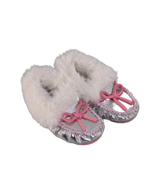A Silver Loafers & Moccasins from Crewcuts in size 3T for girl. (Front View)