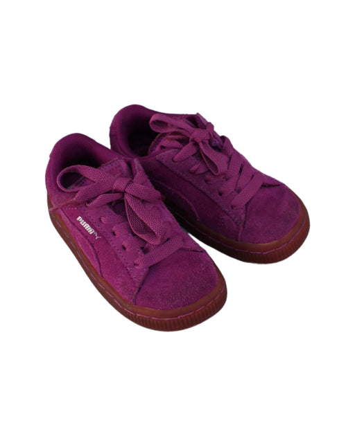 A Purple Sneakers from Puma in size 18-24M for girl. (Front View)