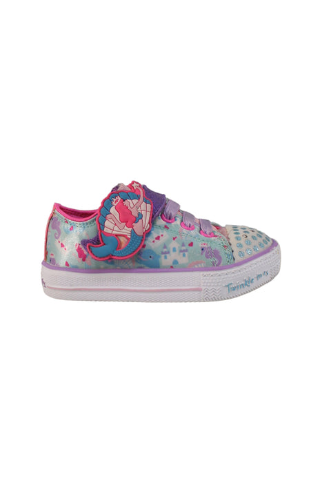 A Blue Sneakers from Skechers in size 18-24M for girl. (Back View)