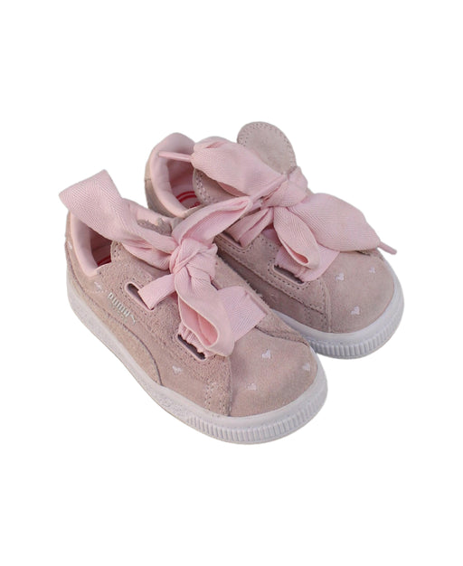 A Pink Sneakers from Puma in size 18-24M for girl. (Front View)