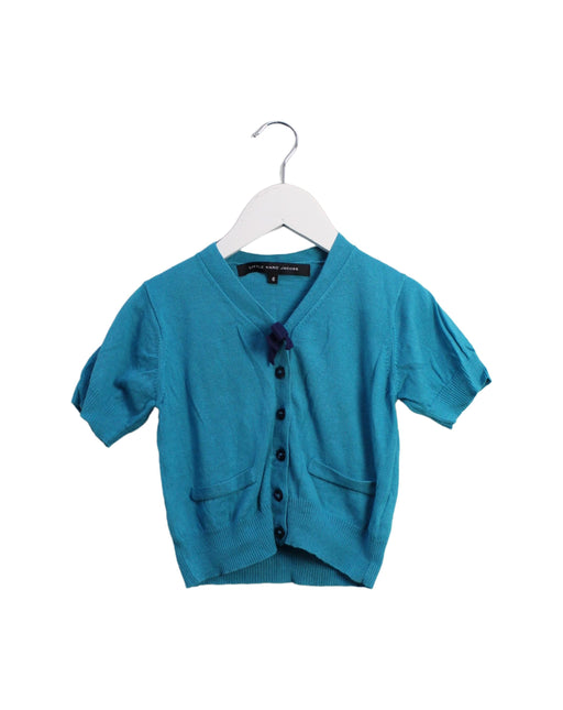 A Blue Cardigans from Little Marc Jacobs in size 6T for girl. (Front View)
