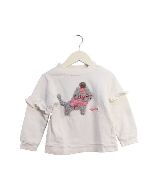 A White Crewneck Sweatshirts from Kladskap in size 2T for girl. (Front View)