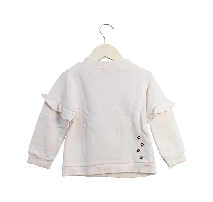 A White Crewneck Sweatshirts from Kladskap in size 2T for girl. (Back View)