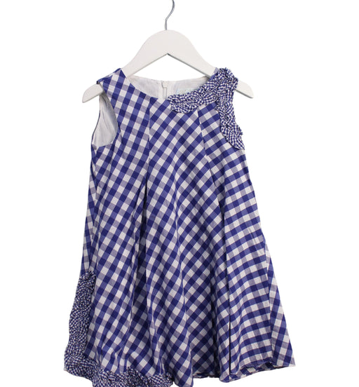 A Blue Sleeveless Dresses from Nicholas & Bears in size 4T for girl. (Front View)