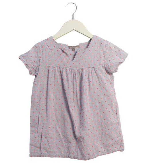 A Purple Short Sleeve Dresses from Emile et Ida in size 2T for girl. (Front View)