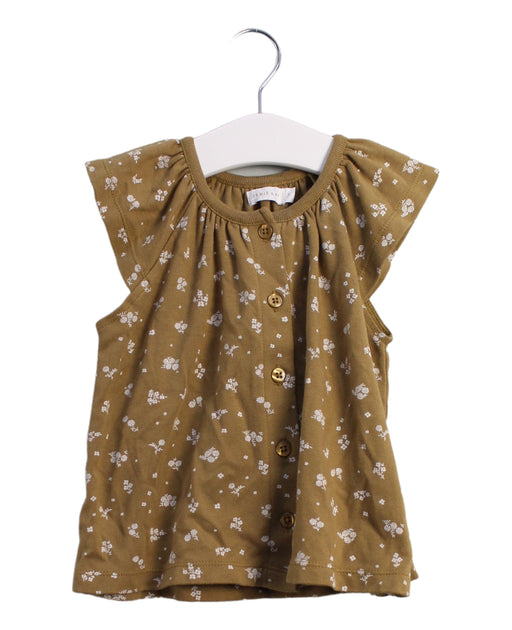 A Brown Short Sleeve Tops from Jamie Kay in size 6-12M for girl. (Front View)