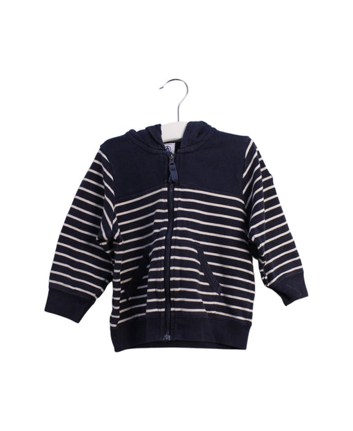 A Navy Lightweight Jackets from Petit Bateau in size 18-24M for boy. (Front View)