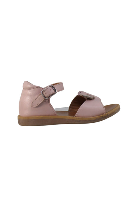 A Pink Sandals from Pom d’Api in size 18-24M for girl. (Back View)