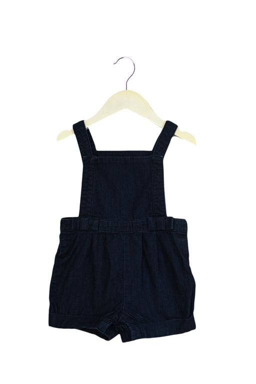A Navy Overall Shorts from Jacadi in size 2T for girl. (Front View)