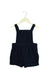 A Navy Overall Shorts from Jacadi in size 2T for girl. (Front View)