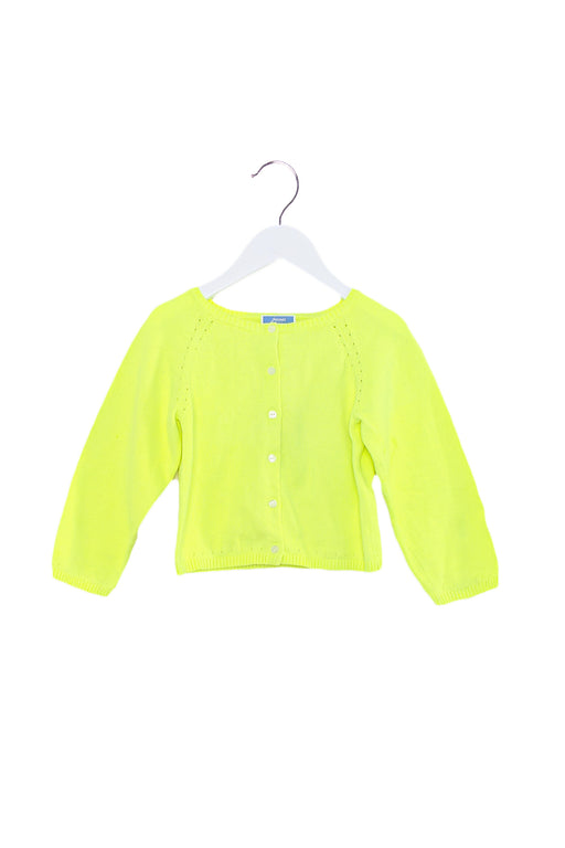 A Yellow Cardigans from Jacadi in size 3T for girl. (Front View)
