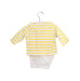 A Yellow Long Sleeve Bodysuits from Petit Bateau in size 0-3M for boy. (Back View)