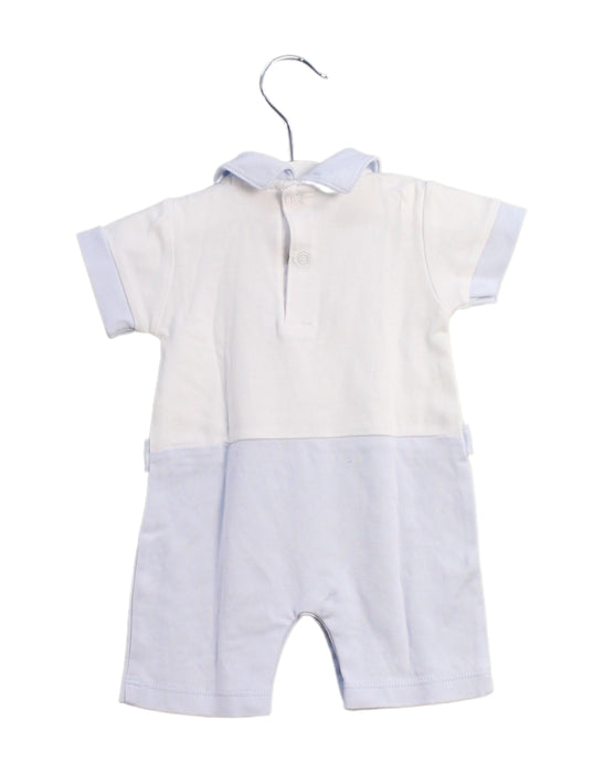A White Short Sleeve Rompers from Kissy Kissy in size 0-3M for boy. (Back View)
