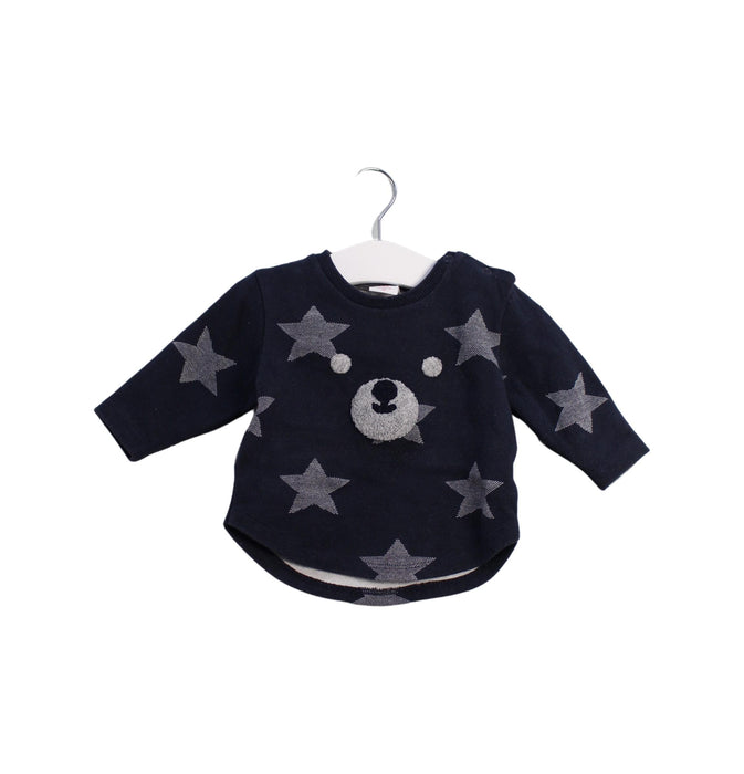 A Navy Crewneck Sweatshirts from Seed in size 3-6M for boy. (Front View)