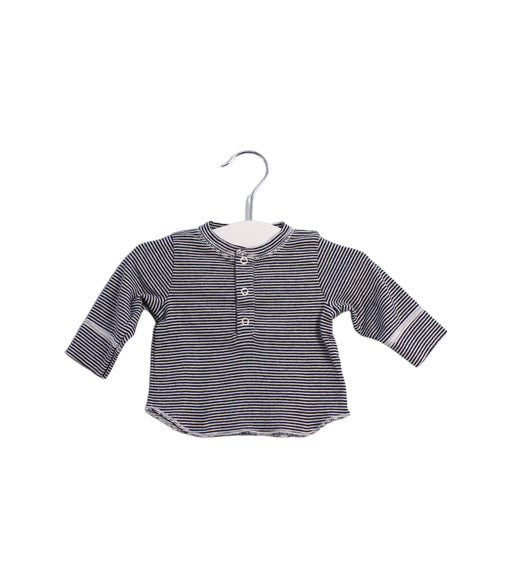 A Navy Long Sleeve Tops from Petit Bateau in size 0-3M for boy. (Front View)