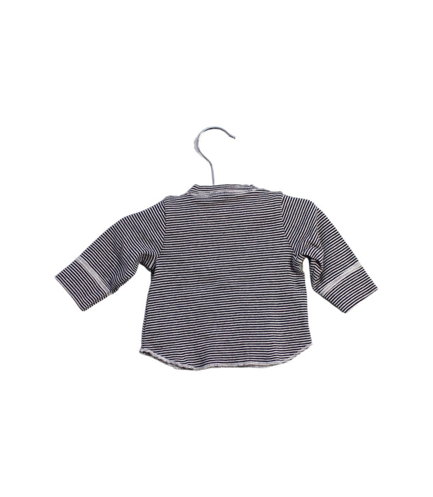 A Navy Long Sleeve Tops from Petit Bateau in size 0-3M for boy. (Back View)