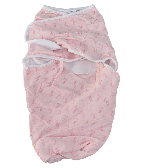 A Pink Swaddles from Aden & Anais in size 0-3M for girl. (Front View)