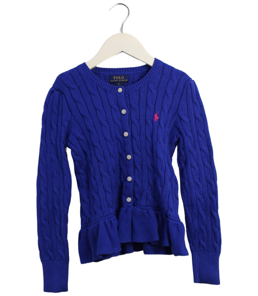 A Blue Cardigans from Polo Ralph Lauren in size 6T for girl. (Front View)