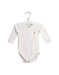 A White Long Sleeve Bodysuits from Petit Bateau in size 3-6M for boy. (Front View)