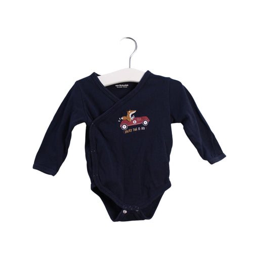 A Navy Long Sleeve Bodysuits from Vertbaudet in size 6-12M for boy. (Front View)