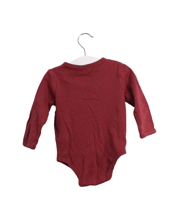 A Red Long Sleeve Bodysuits from Vertbaudet in size 6-12M for boy. (Back View)