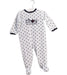 A White Long Sleeve Jumpsuits from Petit Bateau in size 6-12M for boy. (Front View)