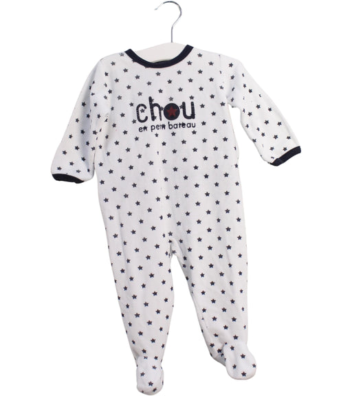 A White Long Sleeve Jumpsuits from Petit Bateau in size 6-12M for boy. (Front View)