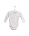 A White Long Sleeve Bodysuits from Petit Bateau in size 6-12M for boy. (Front View)
