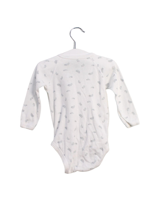 A White Long Sleeve Bodysuits from Petit Bateau in size 6-12M for boy. (Back View)