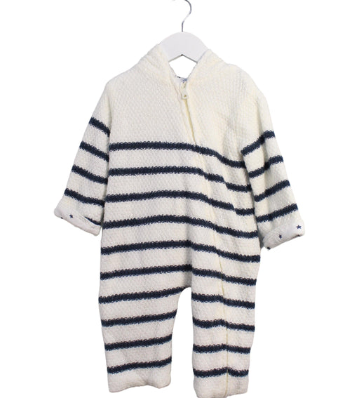 A White Long Sleeve Jumpsuits from Vertbaudet in size 6-12M for boy. (Front View)