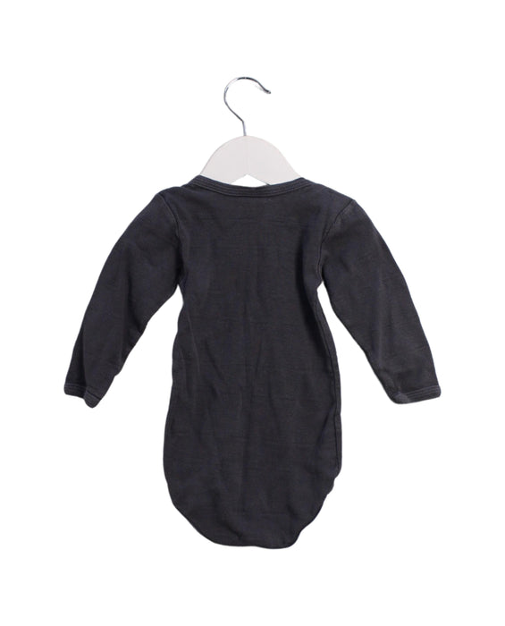 A Grey Long Sleeve Bodysuits from Petit Bateau in size 6-12M for boy. (Back View)