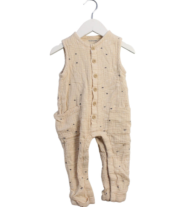 A Beige Sleeveless Jumpsuits from Vertbaudet in size 12-18M for boy. (Front View)