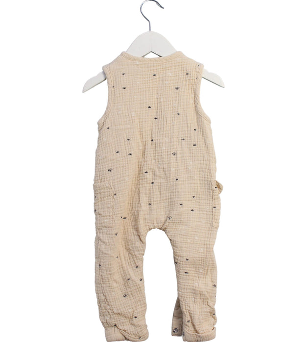 A Beige Sleeveless Jumpsuits from Vertbaudet in size 12-18M for boy. (Back View)