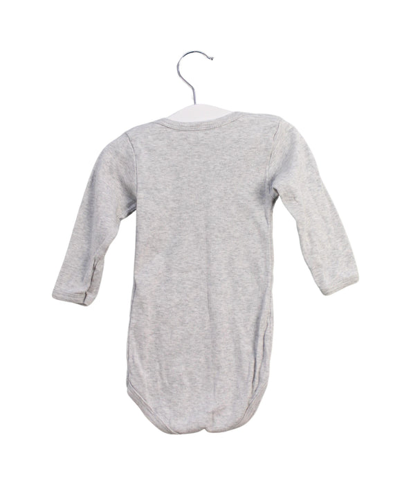 A Grey Long Sleeve Bodysuits from Petit Bateau in size 6-12M for boy. (Back View)