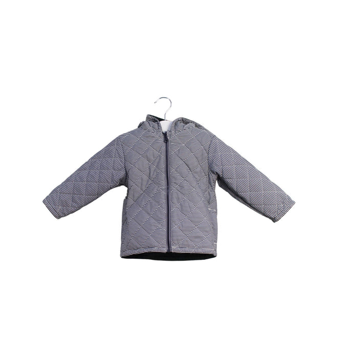 A Green Puffer/Quilted Jackets from Petit Bateau in size 12-18M for boy. (Back View)