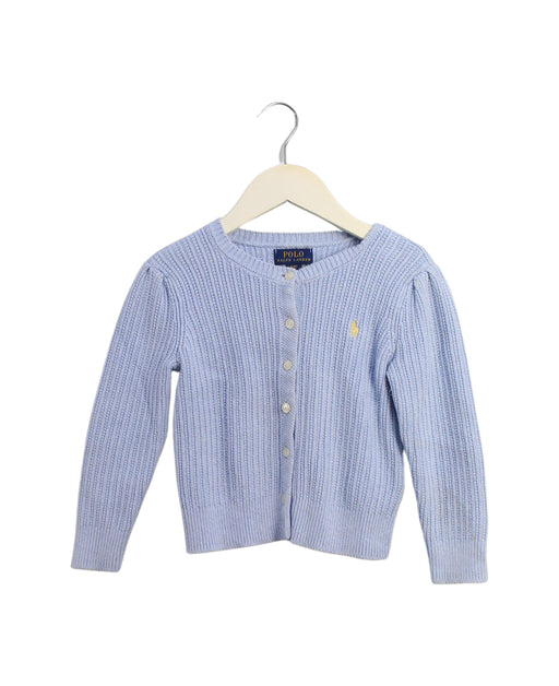 A Blue Cardigans from Polo Ralph Lauren in size 4T for girl. (Front View)