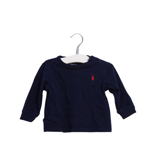 A Navy Long Sleeve Tops from Ralph Lauren in size 3-6M for boy. (Front View)