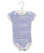 A Blue Short Sleeve Bodysuits from Petit Bateau in size 3-6M for boy. (Front View)