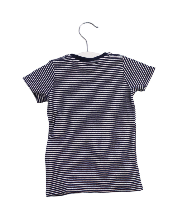 A Navy Short Sleeve Tops from Seed in size 3-6M for boy. (Back View)