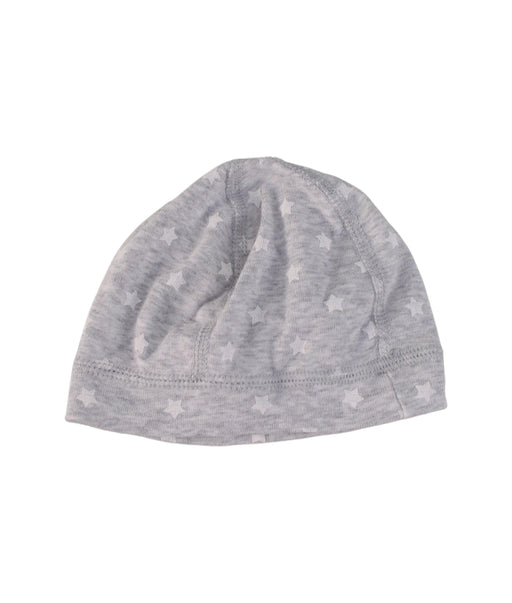 A Grey Beanies from Petit Bateau in size 0-3M for neutral. (Front View)