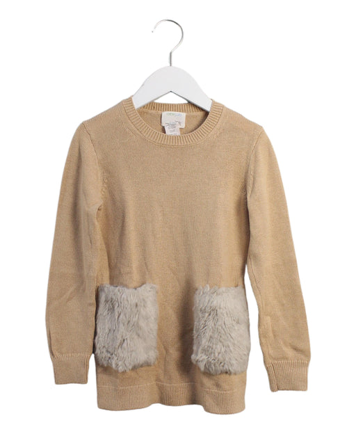 A Beige Knit Sweaters from Crewcuts in size 6T for boy. (Front View)