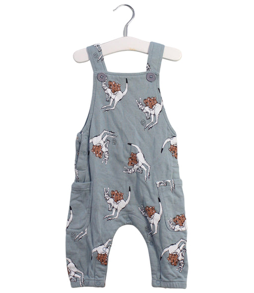 A Blue Long Overalls from Walnut in size 3-6M for boy. (Front View)